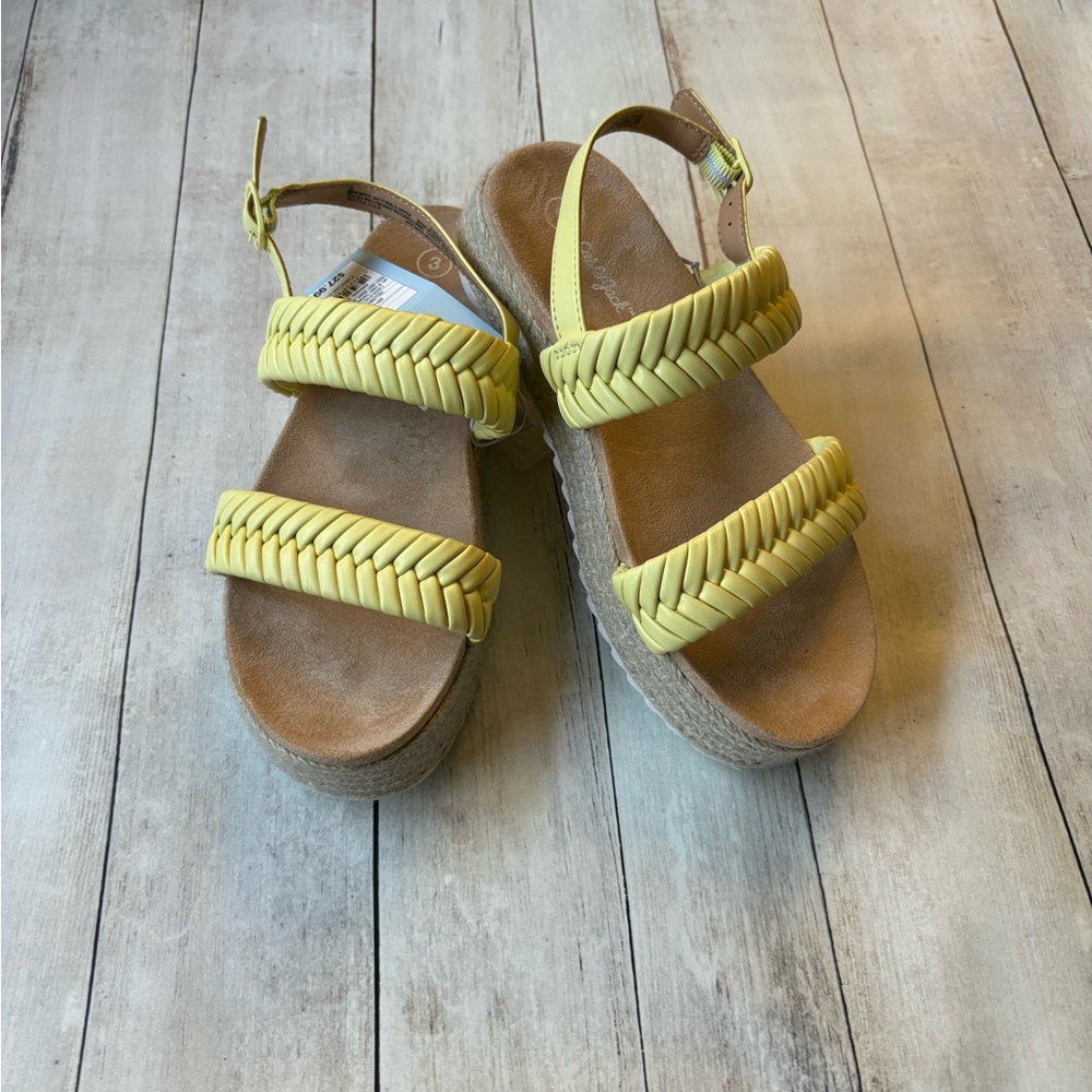 Yellow Braided Strap girls Sandal